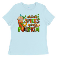 Baby Blue whatever spices your pumpkin Ladies Tee - AdoDesignShop