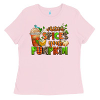 Bubblegum Pink whatever spices your pumpkin Ladies Tee - AdoDesignShop