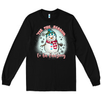 Black 'tis the season to be freezing Long Sleeve Tee - MaliasSmallBusiness