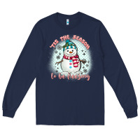 Navy 'tis the season to be freezing Long Sleeve Tee - MaliasSmallBusiness