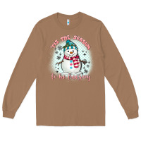 Toasted Coconut 'tis the season to be freezing Long Sleeve Tee - MaliasSmallBusiness