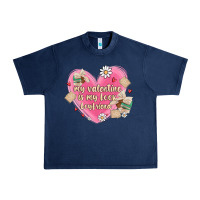 Navy my valentine is my look boyfriend Urban Heavy Tee - MaliasSmallBusiness