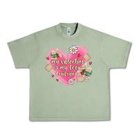Oil Green my valentine is my look boyfriend Urban Heavy Tee - MaliasSmallBusiness