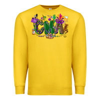 Lemon cma mardi gras cowgirl Premium Sweatshirt - CowGirlArtShop