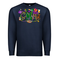 Navy cma mardi gras cowgirl Premium Sweatshirt - CowGirlArtShop