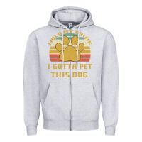Heather Grey Hold My Drink I Gotta Pet This Dog Zipper Hoodie - Bettercallsaul