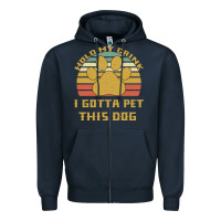 Navy Hold My Drink I Gotta Pet This Dog Zipper Hoodie - Bettercallsaul