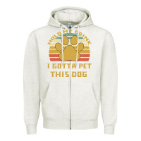 Oatmeal Heather Hold My Drink I Gotta Pet This Dog Zipper Hoodie - Bettercallsaul