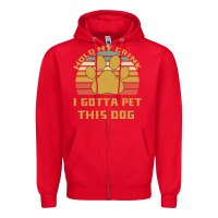 Red Hold My Drink I Gotta Pet This Dog Zipper Hoodie - Bettercallsaul