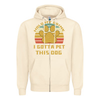 Sandshell Hold My Drink I Gotta Pet This Dog Zipper Hoodie - Bettercallsaul