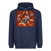 Navy wizard boy with magic items Heavyweight Hoodie - TumblerDesignByShophia