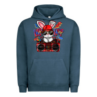 Pigment Midnight Navy hip hop Urban Hoodie - FaDigitalArtStudio