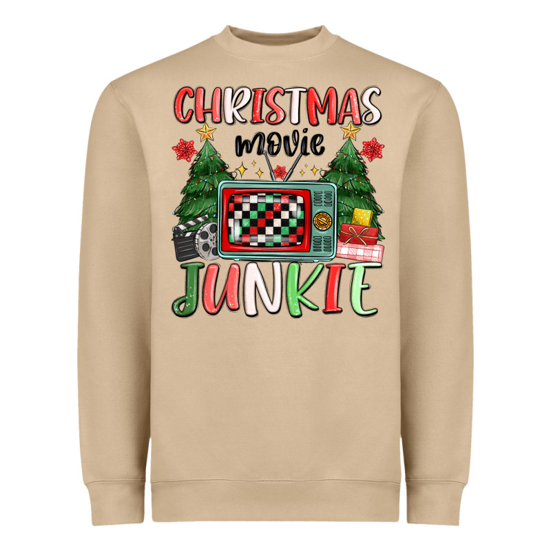 Christmas Movie Junkie Heavyweight Sweatshirt by MaliasSmallBusiness | Teevron