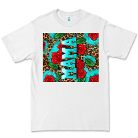 White rose leopard mama Premium Tee - AdoDesignShop