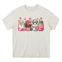 Cream pink Christmas coffee Heavy Core Tee - JahusDesignShop