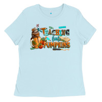 Baby Blue teaching little pumpkins Ladies Tee - AdoDesignShop