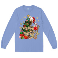 Colony Blue sorta scary sorta merry skeleton christmas tree Long Sleeve Tee - MaliasSmallBusiness