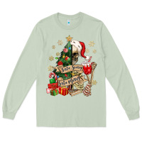 Matcha sorta scary sorta merry skeleton christmas tree Long Sleeve Tee - MaliasSmallBusiness