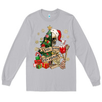 Moon Dust sorta scary sorta merry skeleton christmas tree Long Sleeve Tee - MaliasSmallBusiness