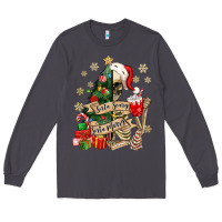 Smoke sorta scary sorta merry skeleton christmas tree Long Sleeve Tee - MaliasSmallBusiness