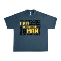 Midnight Navy i am a black man Urban Heavy Tee - MaliasSmallBusiness