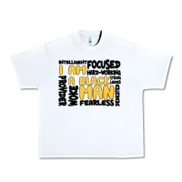 White i am a black man Urban Heavy Tee - MaliasSmallBusiness