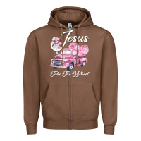 Chestnut Leopard Floral Pink Car Jesus Take The Wheel Zipper Hoodie - Bettercallsaul