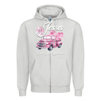 Dove Grey Leopard Floral Pink Car Jesus Take The Wheel Zipper Hoodie - Bettercallsaul