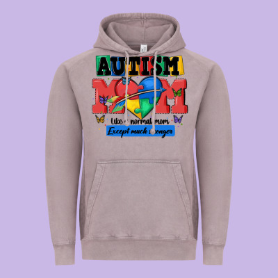 Autism Mom Like A Normal Mom Vintage Hoodie Designed By Maliassmallbusiness