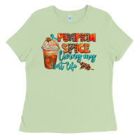 Matcha pumpkin spice living my best life Ladies Tee - AdoDesignShop