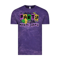 Cloud Purple aint no party like mardi gras Vintage Tee - MaliasSmallBusiness