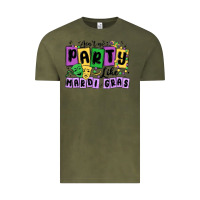 Vintage Olive aint no party like mardi gras Vintage Tee - MaliasSmallBusiness