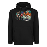 Black Badass Mama motorcycle Heavyweight Hoodie - HowdyJamesFarm