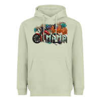 Matcha Badass Mama motorcycle Heavyweight Hoodie - HowdyJamesFarm
