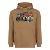 Toasted Coconut Badass Mama motorcycle Heavyweight Hoodie - HowdyJamesFarm