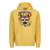 Antique Gold meowdi gras mardi gras cat Premium Hoodie - CowGirlArtShop