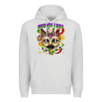Dove Grey meowdi gras mardi gras cat Premium Hoodie - CowGirlArtShop