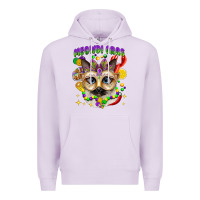 Lilac meowdi gras mardi gras cat Premium Hoodie - CowGirlArtShop