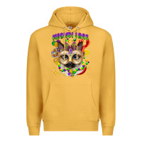 Mustard meowdi gras mardi gras cat Premium Hoodie - CowGirlArtShop