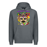 Rock meowdi gras mardi gras cat Premium Hoodie - CowGirlArtShop