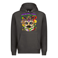 Smoke meowdi gras mardi gras cat Premium Hoodie - CowGirlArtShop