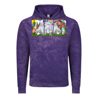 Cloud Purple Easter Bunnies Vintage Hoodie - RanaPortraitStore