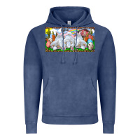 Vintage Denim Easter Bunnies Vintage Hoodie - RanaPortraitStore
