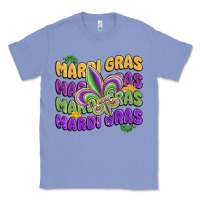 Colony Blue mardi gras with fleur de lis Classic Tee - MaliasSmallBusiness
