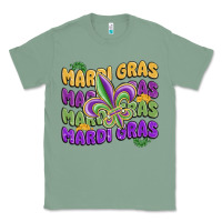 Sage mardi gras with fleur de lis Classic Tee - MaliasSmallBusiness
