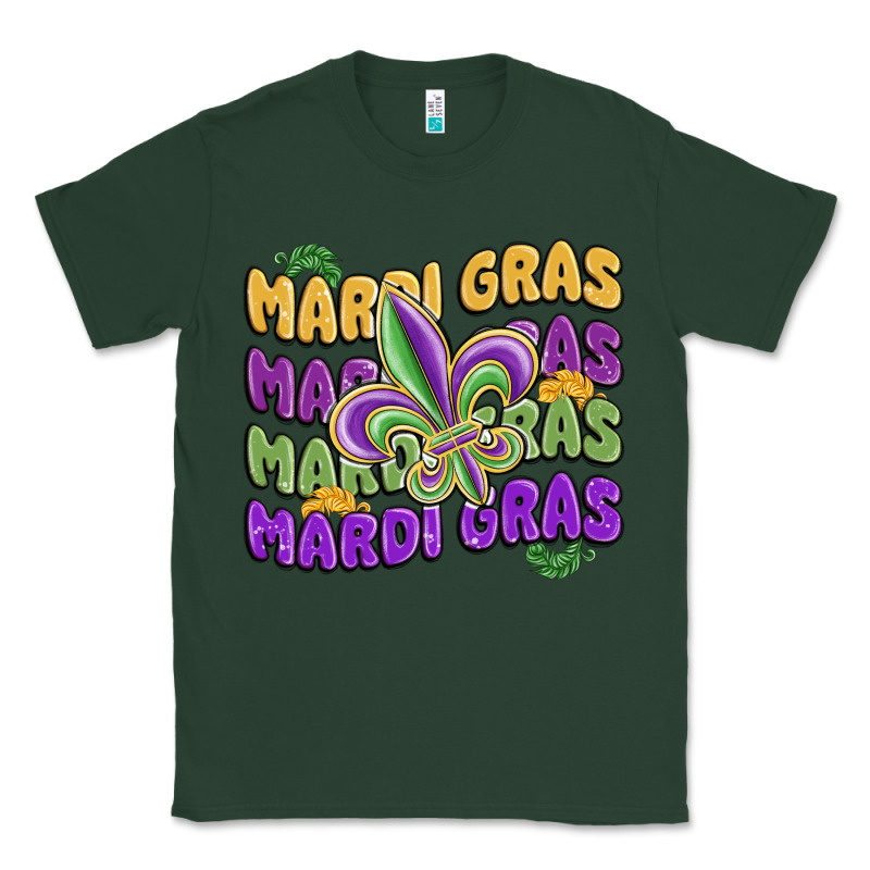 Mardi Gras With Fleur De Lis Classic Tee by MaliasSmallBusiness | Teevron