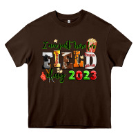 Chocolate Brown i am just here for field day  2023 Heavy Core Tee - AdoDesignShop