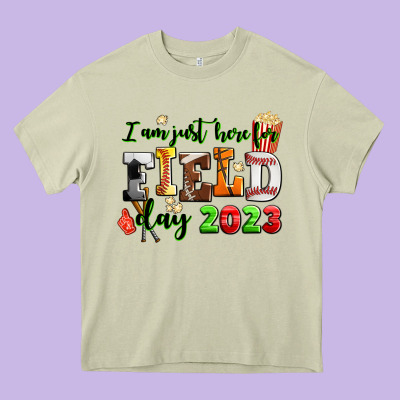 I Am Just Here For Field Day  2023 Heavy Core Tee Designed By Adodesignshop