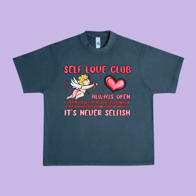 Self Love Club Urban Heavy Tee Designed By Maliassmallbusiness