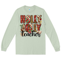 Matcha holly jolly teacher Long Sleeve Tee - MaliasSmallBusiness